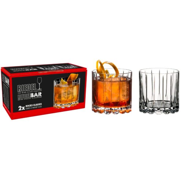 RIEDEL Rocks Glass Neat Barware Drink Specific Glassware Set of 2