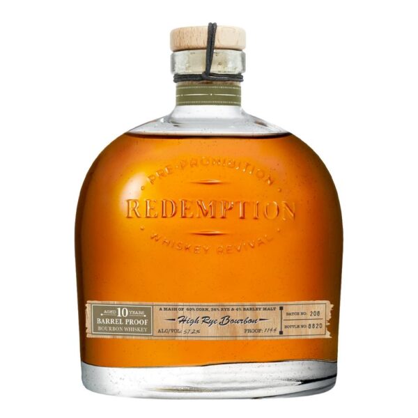 Redemption 10 Year Old Barrel Proof High Rye Bourbon